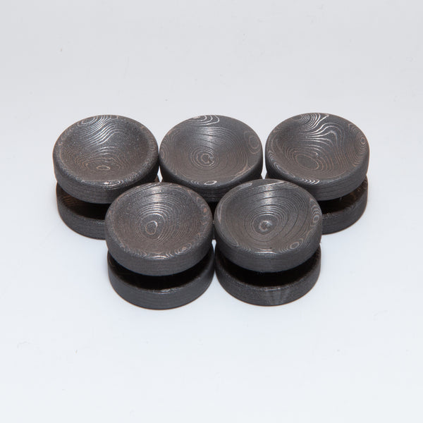 Nichols Boomerang Carbon Damascus Deep Dish Buttons