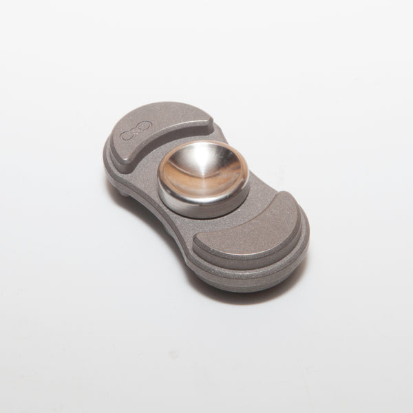 Torqbar® Luna V2 CP2 Titanium Bead Blasted and Tumbled with Titanium Machine Finish Buttons