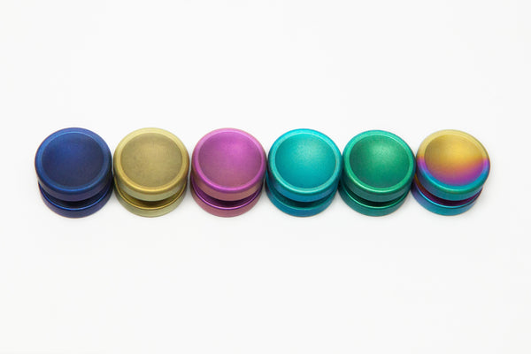 Torqbar® Deep Dish CP2 Titanium Button Anodized - BUTIDDBBTAN