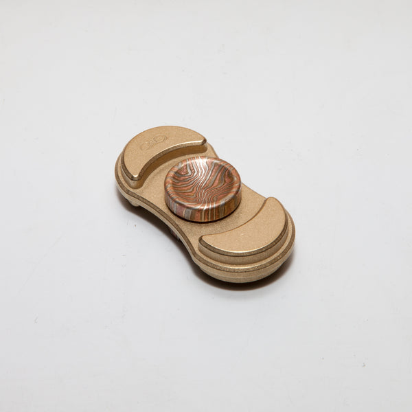Torqbar® Luna V2 C360 Brass with Mokume Deep Dish Buttons - Original Hybrid Bearing